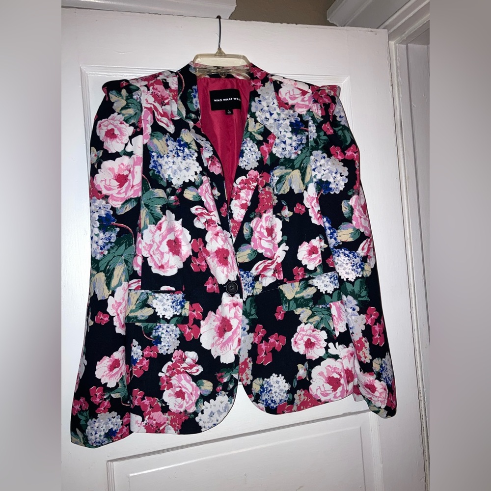 Who What Wear Floral Blazer Large